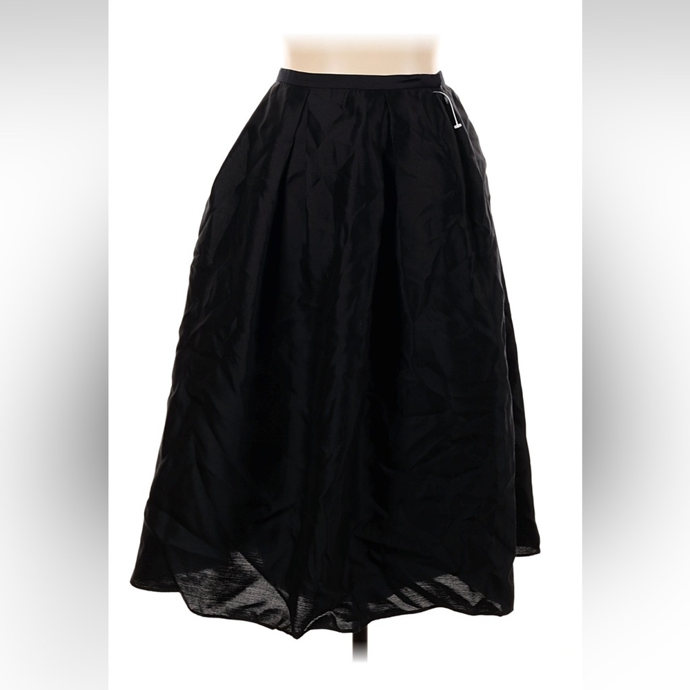 Talbots Classic Black Silk Skirt
